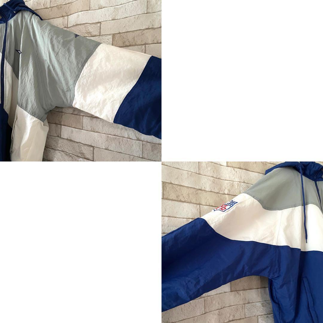 NFL 中綿ジャケット 刺繍ロゴ COWBOYS キルティング 青 白 M