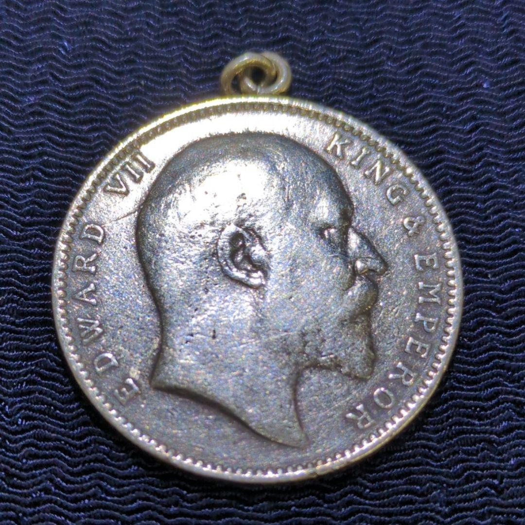 英領インド✨エドワード7世/ 1904年 /1ルピー銀貨/環付き 英領インド 1910C エドワード7世 ルピー銀貨 NGC MS63 | 英国