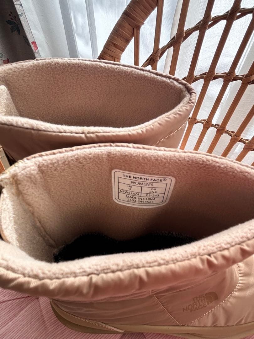 ノースフェイス カルミア ヌプシ ブーツ ベージュ ヒール 26cm - メルカリ