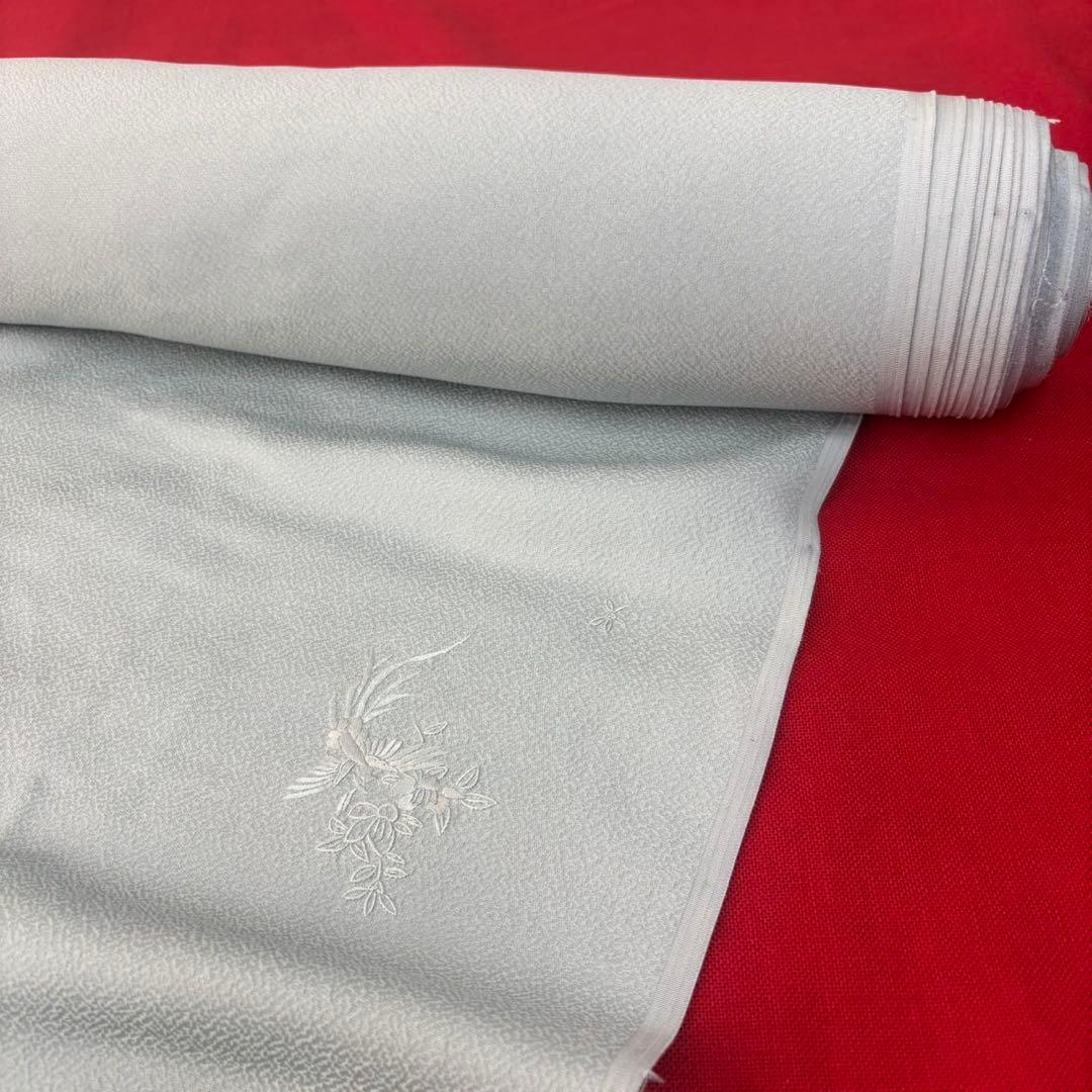 色無地反物　蘇州刺繍 未使用　アイスブルー 藍染ストール | Lacycle mall（ラシクルモール）