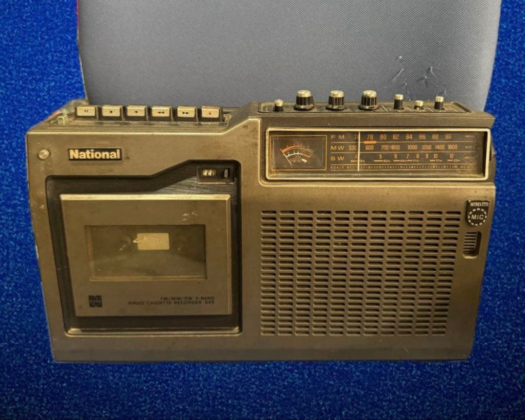 ⚫️希少 ナショナル ラジカセ ラジオ 昭和レトロ カセットテープレコーダー Yahoo!オークション -「ナショナルテープレコーダー」(ラジカセ
