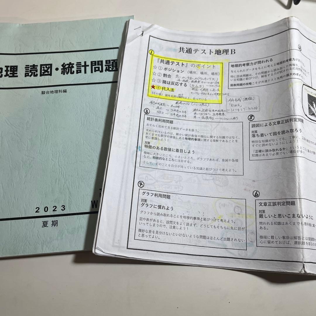 岡田了一郎先生】駿台 地理テキスト 解説プリント付き - メルカリ