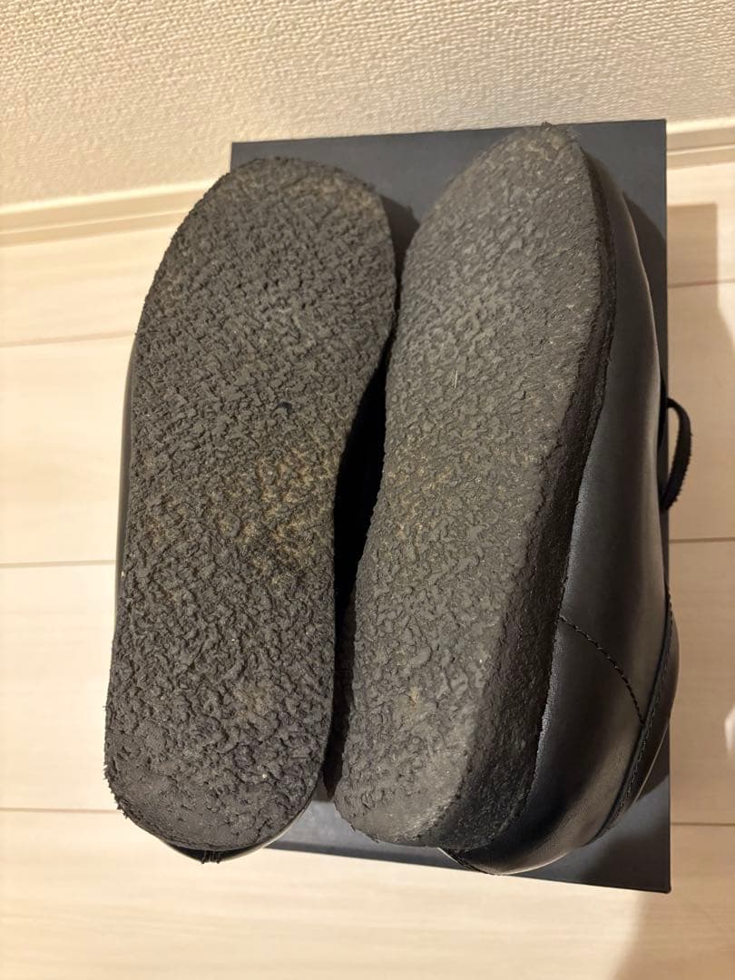 クラークス ワラビー ブラックレザー 24.5cm