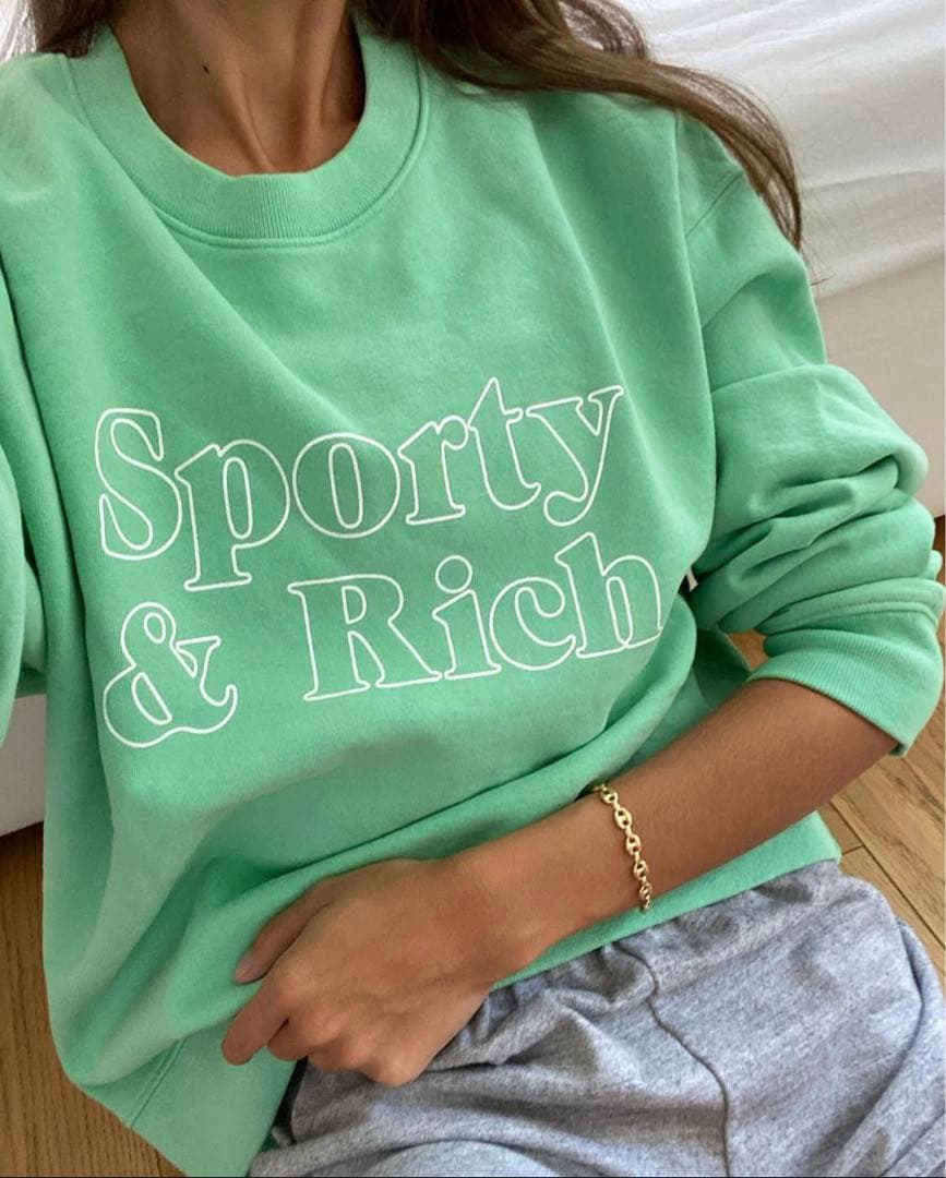 Sporty & Rich Fun Logo Crewneck パステルグリーン SPORTY&RICH】New Health Crewneck (トップス / スウェット) 通販