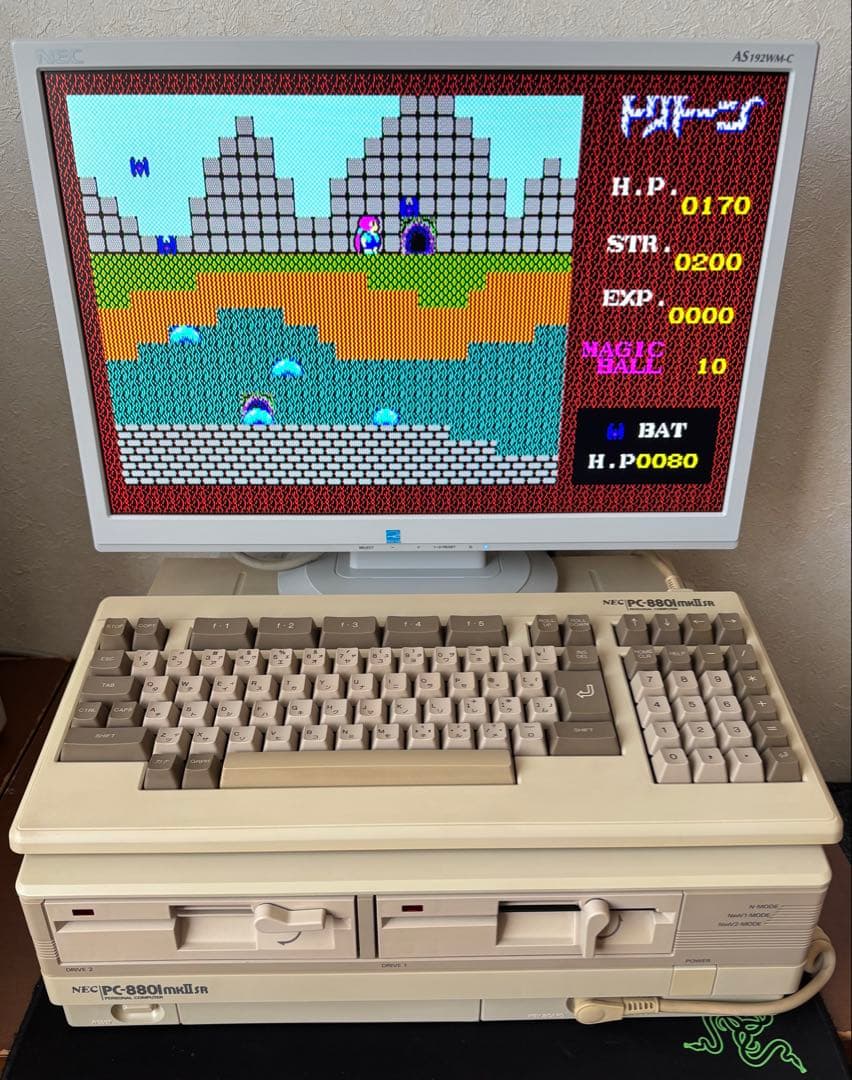 PC-8801mkIISR 本体とキーボード 動作品 あの名機がついに手の届く価格帯に降りてきた「PC-8801mkIIFR
