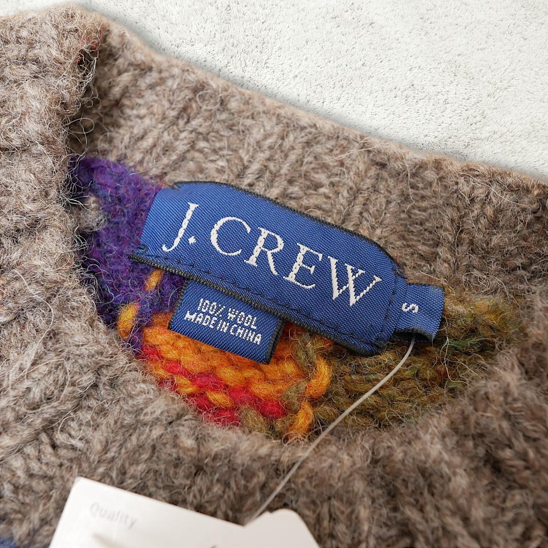 鬼レア【新品タグ付】90s J.CREW 名作 パッチワーク クレイジーニット