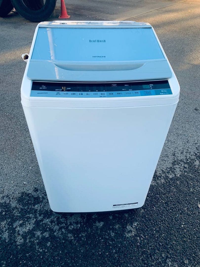 送料設置無料　HITACHI 全自動電気洗濯機　BW-9WV 日立（HITACHI） 中古 SGB-BW9MVN 洗濯機 9.0kg HITACHI BW-9MV-N