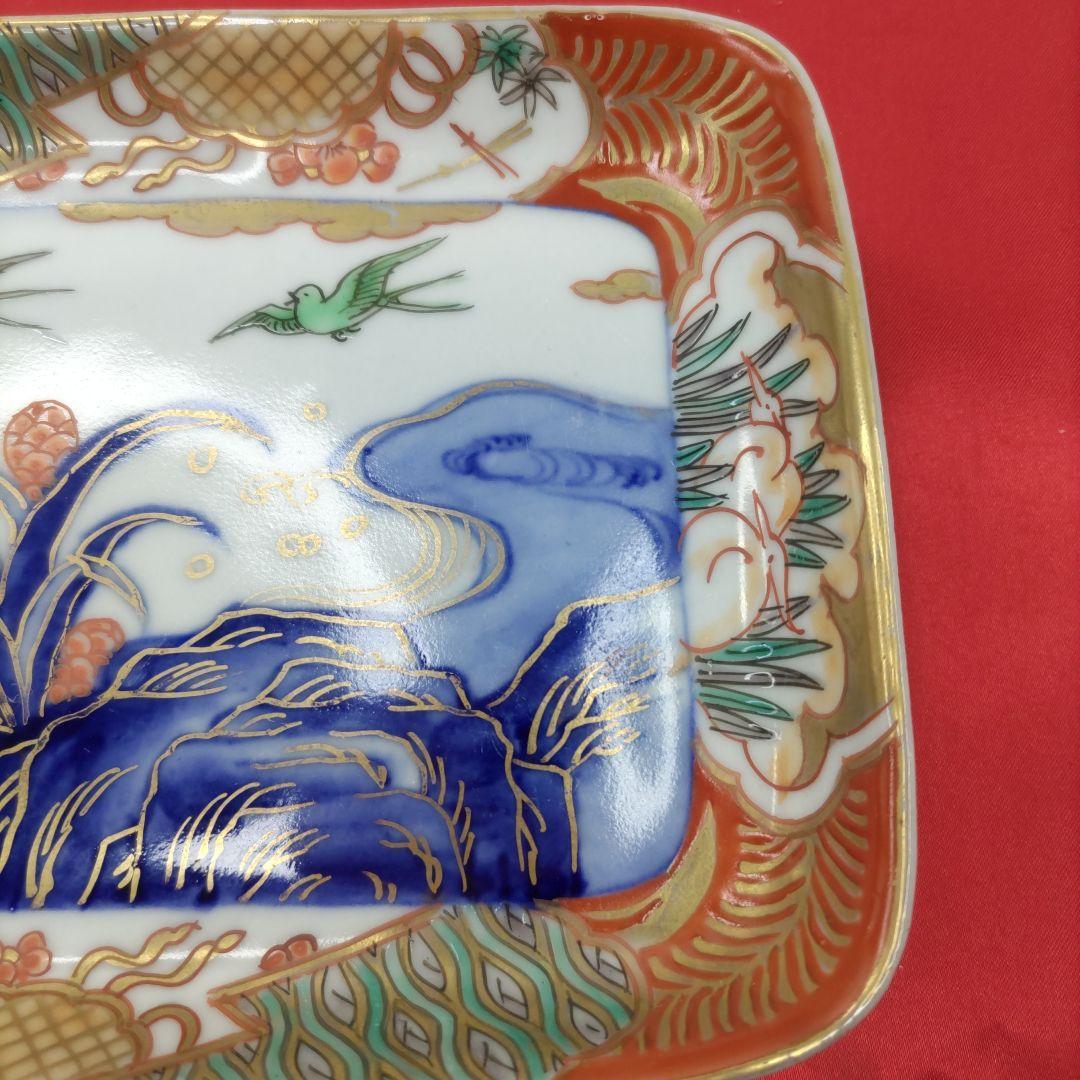 有田焼 伊万里焼 古伊万里 金彩 色絵 小皿 角皿 長角皿 刺し身皿5