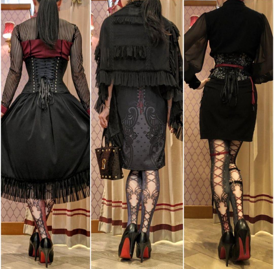 コラボ【abilletage × xxxHOLiC】バタフライシルエットタイツ