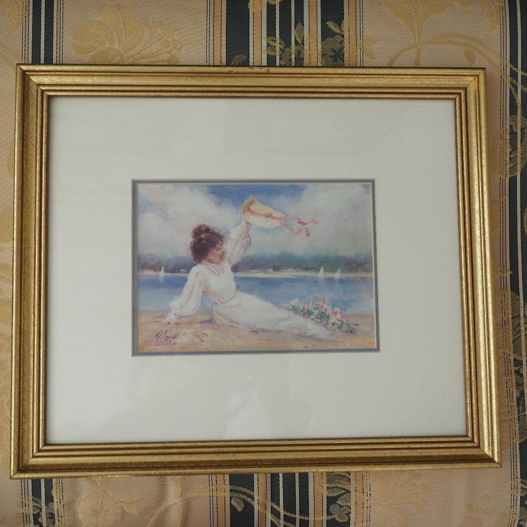 リチャード・トーランの絵画４点セット　ビクトリア時代の女性　新品・未使用送料無料