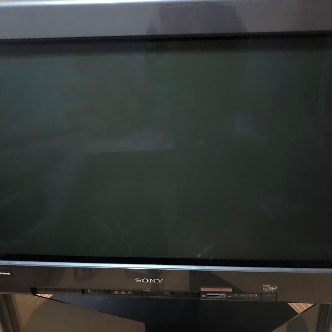 SONY ブラウン管テレビ Wega シルバー〔純正のスタンド付き）業者発送