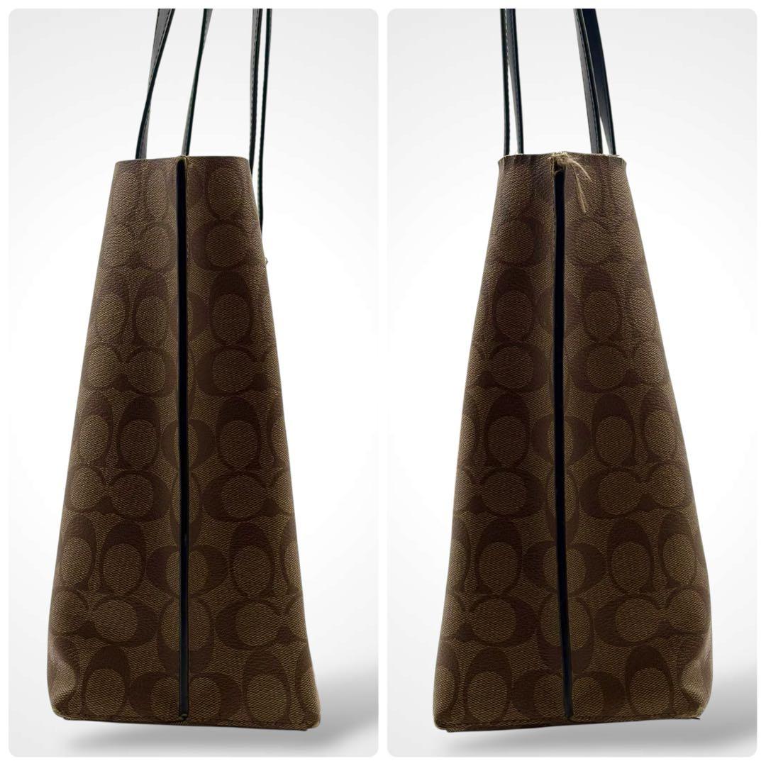 COACH コーチ シグネチャー トートバッグ A4収納可能 肩掛け PVC