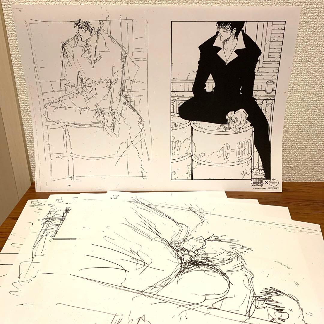 トライガン コラボカフェ 特典 内藤泰弘先生秘蔵ラフペーパー 後半 6枚