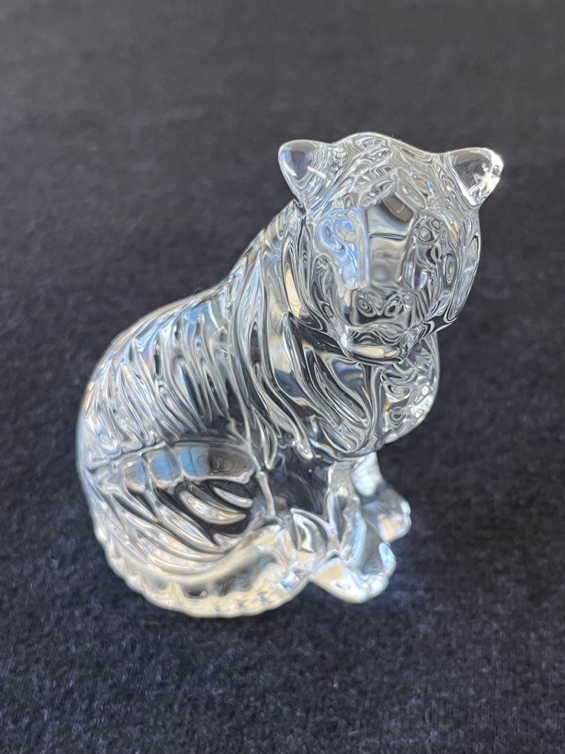 【美品】バカラ　baccarat 干支　虎　置物　ガラス　クリスタル バカラ（Baccarat） クリスタル 干支 寅 トラ ベンガルタイガー 虎