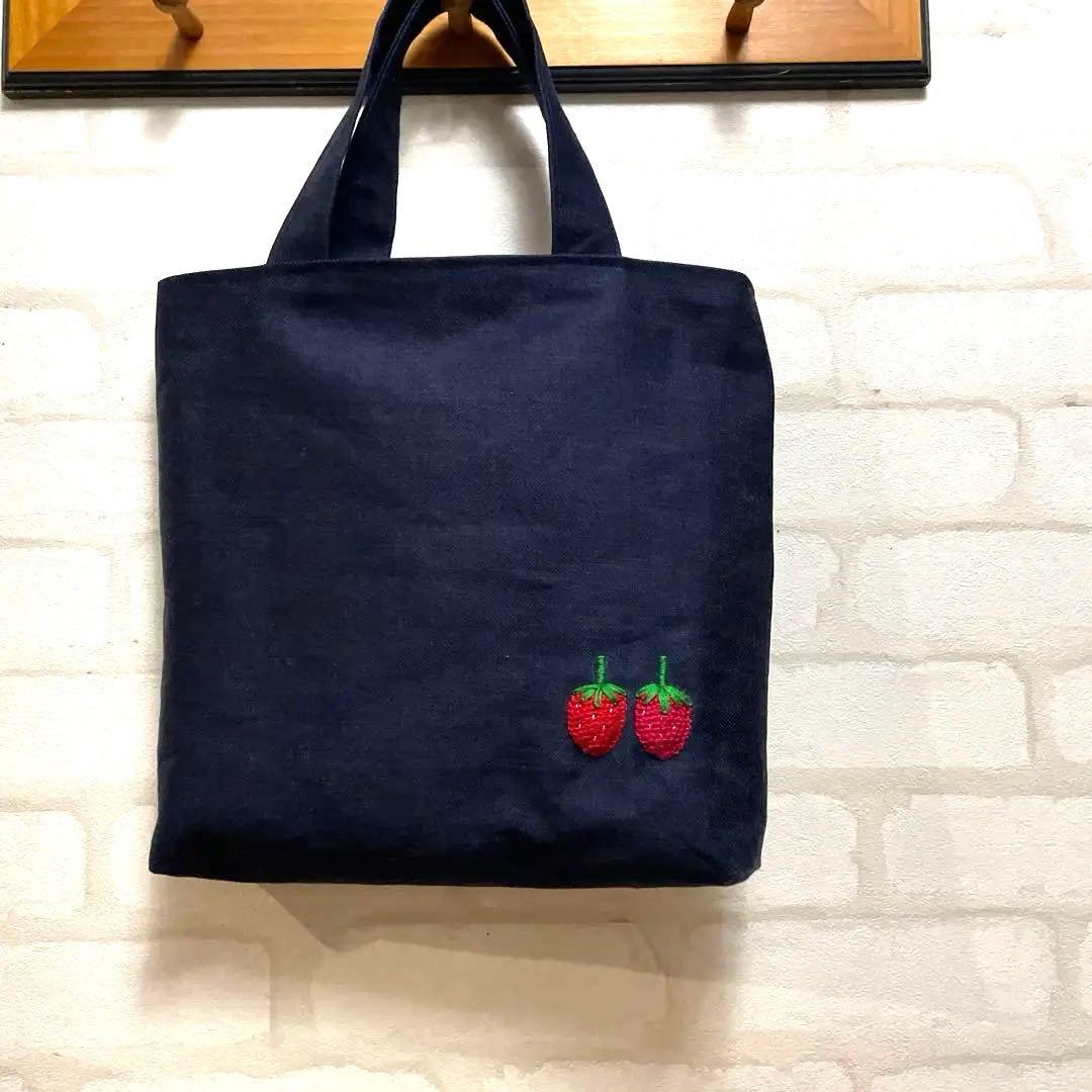 ハンドメイド手刺繍トートバッグ - メルカリ