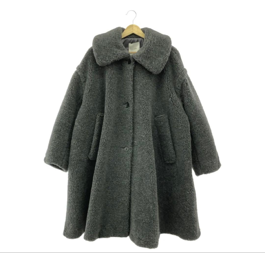 CLANEクラネボリュームフレアボアコートグレーサイズ1 クラネフレアボアコート グレー - メルカリ