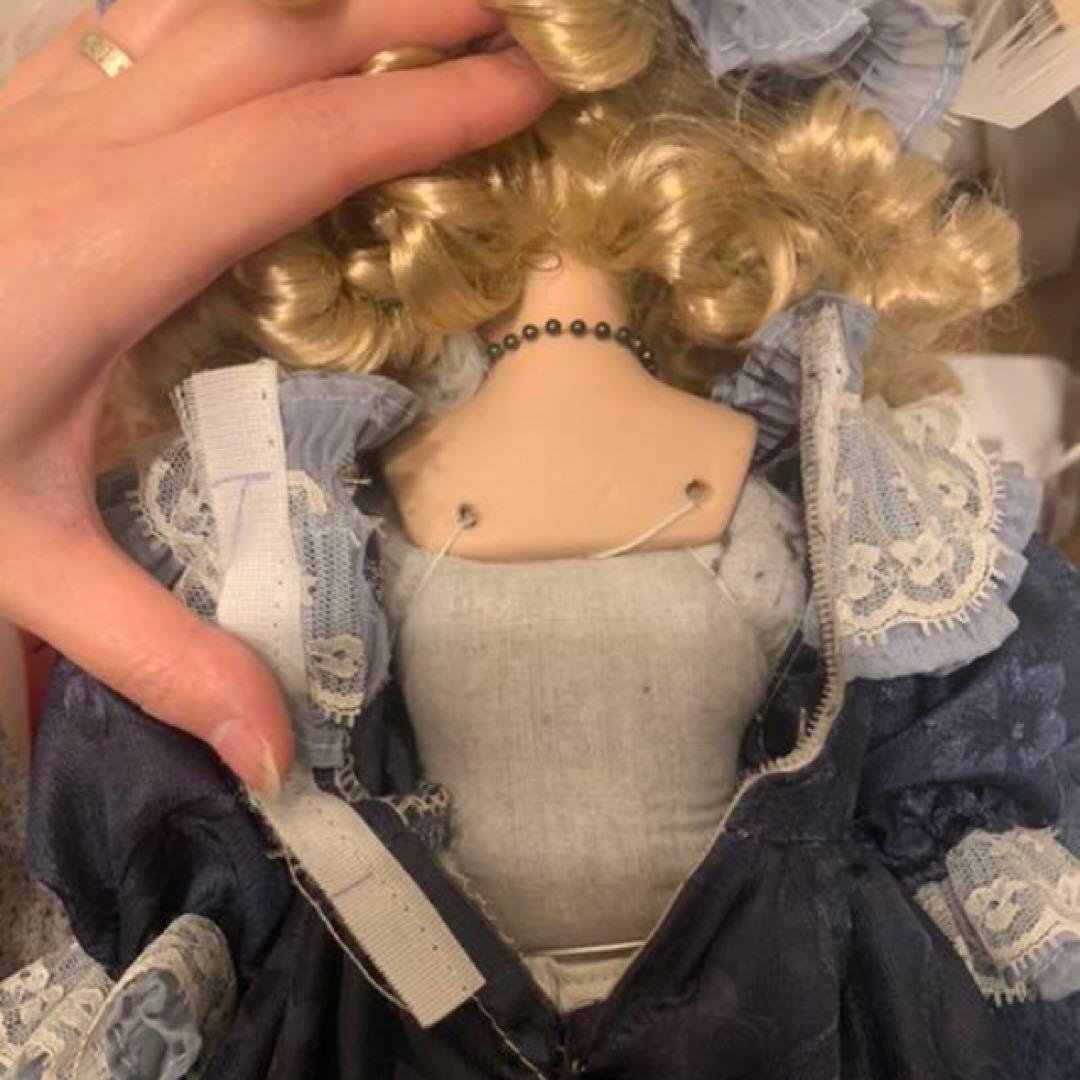 フランス人形レトロアンティーク ビスクドール 巻毛 - メルカリ