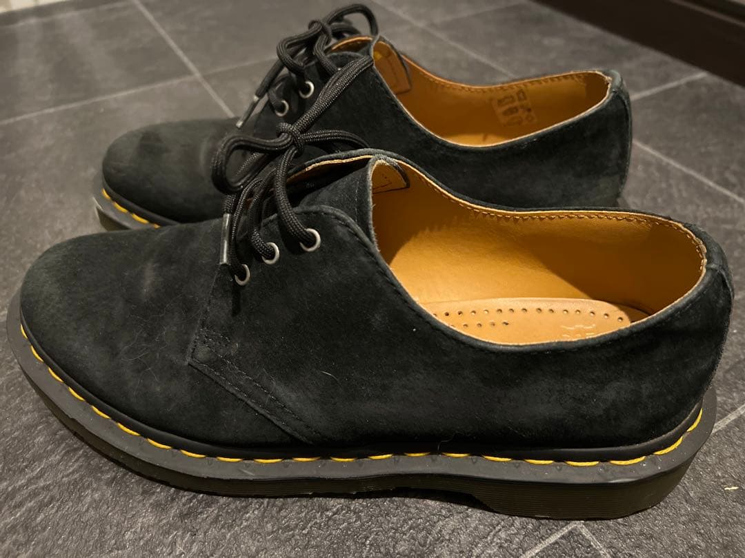 Dr Martens ドクターマーチン ブラック 3ホール スエード シューズ