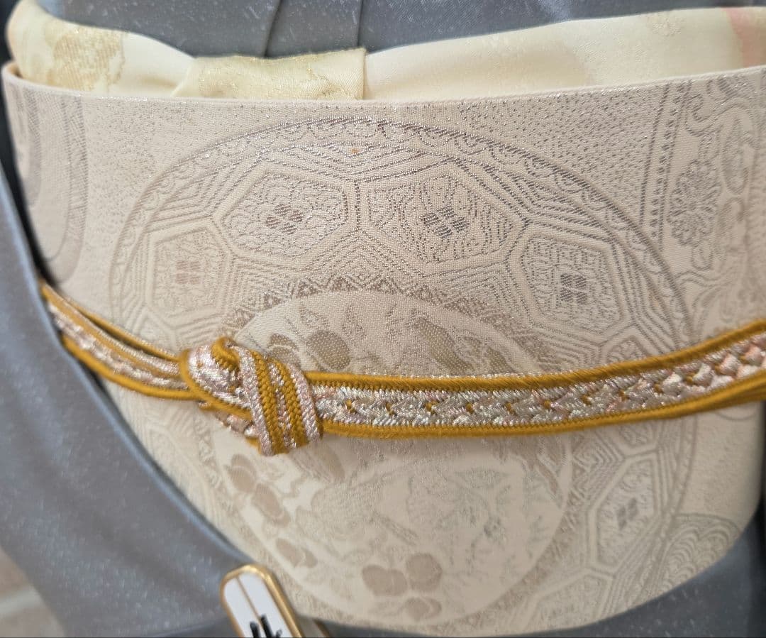 スワトウ刺繍、辻ケ花文様訪問着4点フルセット、着物、袋帯、帯締め