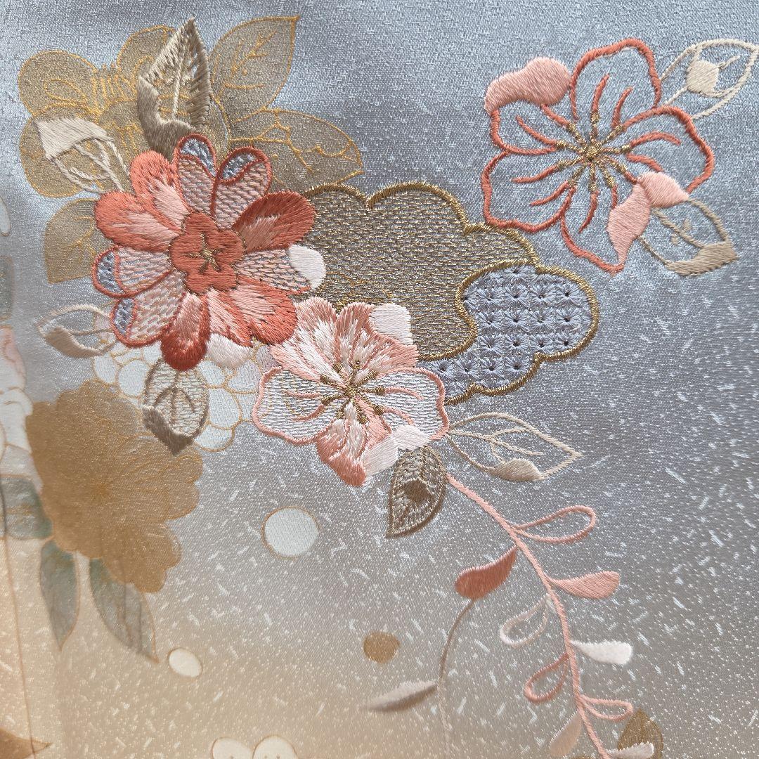 スワトウ刺繍、辻ケ花文様訪問着4点フルセット、着物、袋帯、帯締め