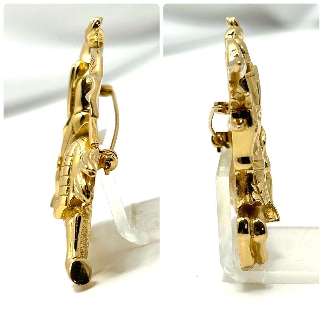 バーバリー ブローチ ゴールド ホースマーク 金 ピン ロゴ プローサム レア