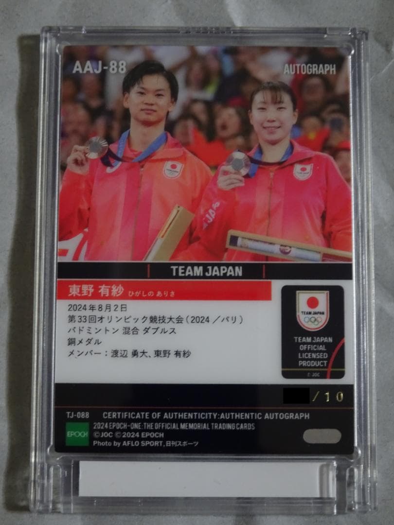 エポックワン JAPAN シグネチャーセットA 東野有紗 東晟良 直筆サイン