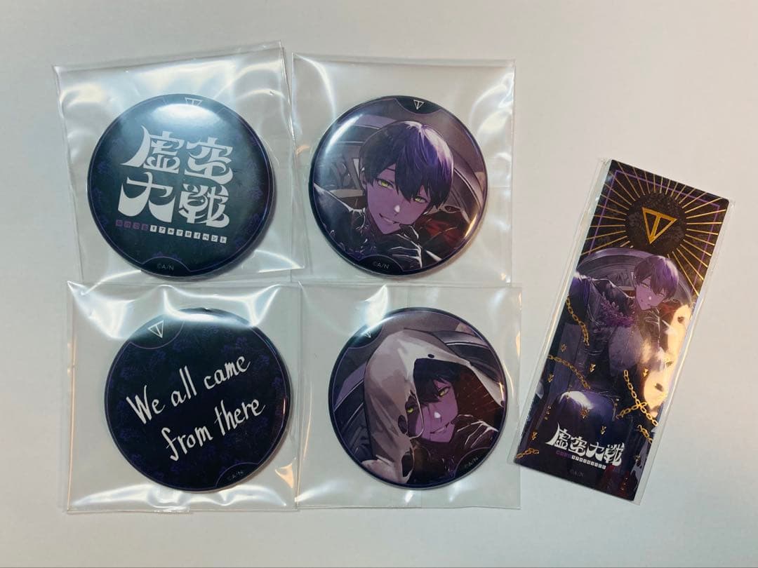 虚空大戦 剣持刀也 缶バッジ 箔押しステッカー セット - メルカリ