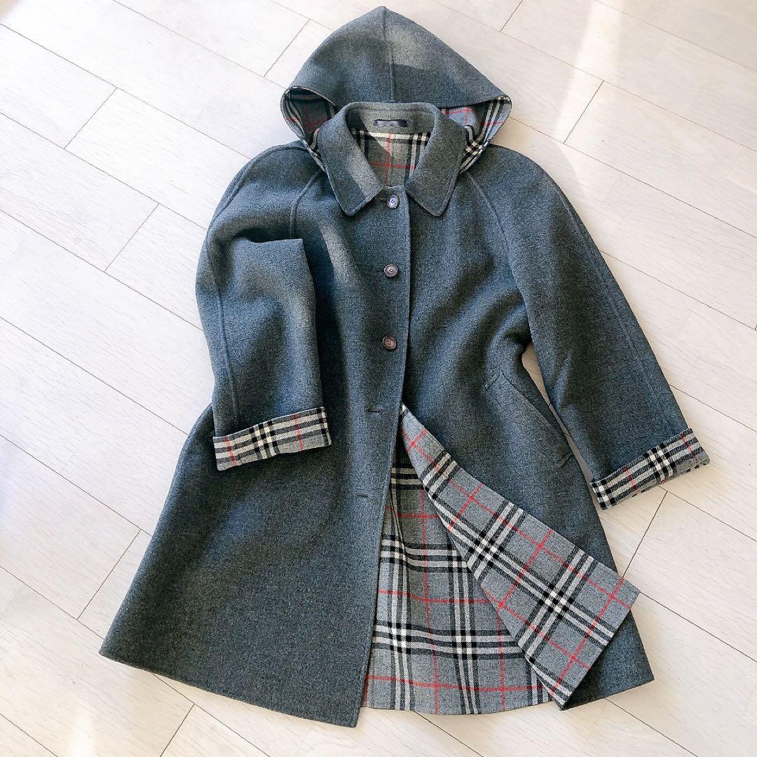希少♦︎Burberrys ピーコート ダブルフェイス カシミア混 ウール グレー BURBERRY（ピーコート）のフリマアイテム一覧