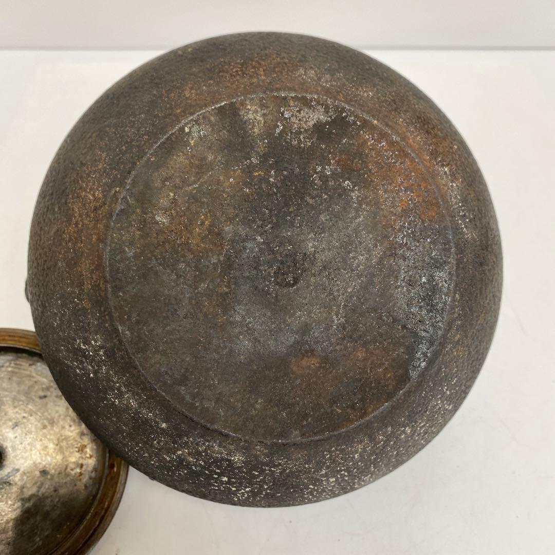 龍文堂 あられ鉄瓶 1322g タニチ 東さ8-0104②