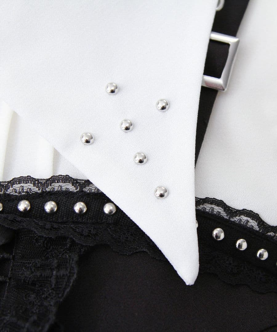 新品☆ ディアマイラブ 十字架スタッズジャンスカ風レースアップ