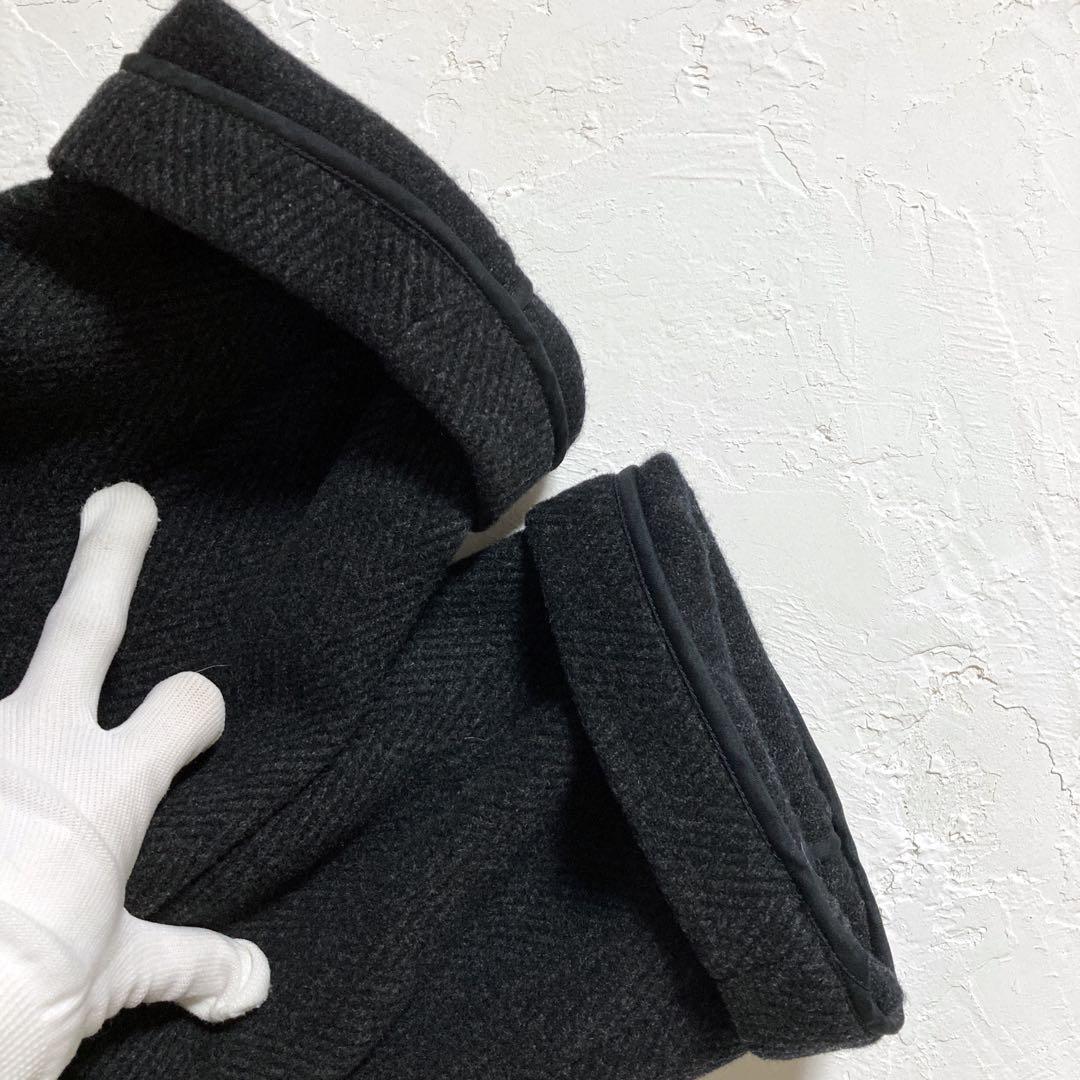 ラコステ ヘリンボーン ダッフルコート フード グレー L - メルカリ