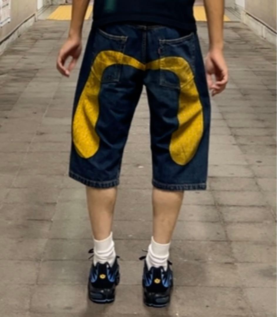 EVISU 大黒 ビックカモメ ハーフパンツ ハーフデニム - メルカリ