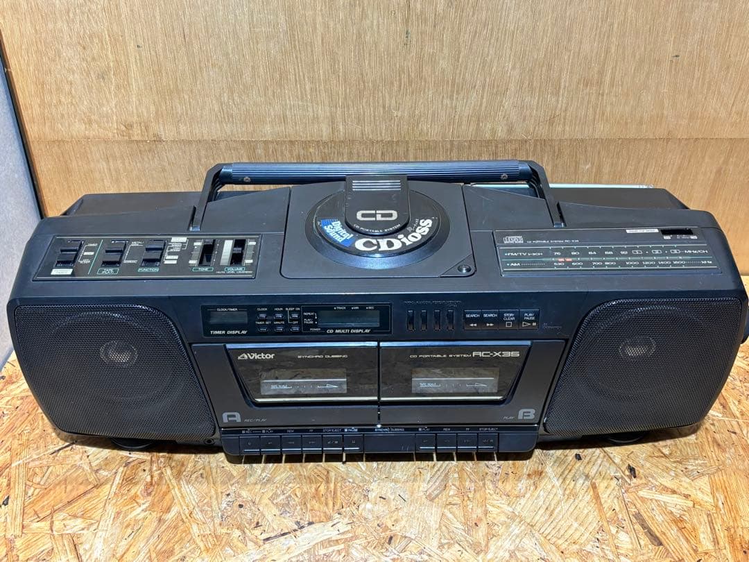 レトロ CD ダブルラジカセ RC-X35 ビクター Victor ジャンク - メルカリ