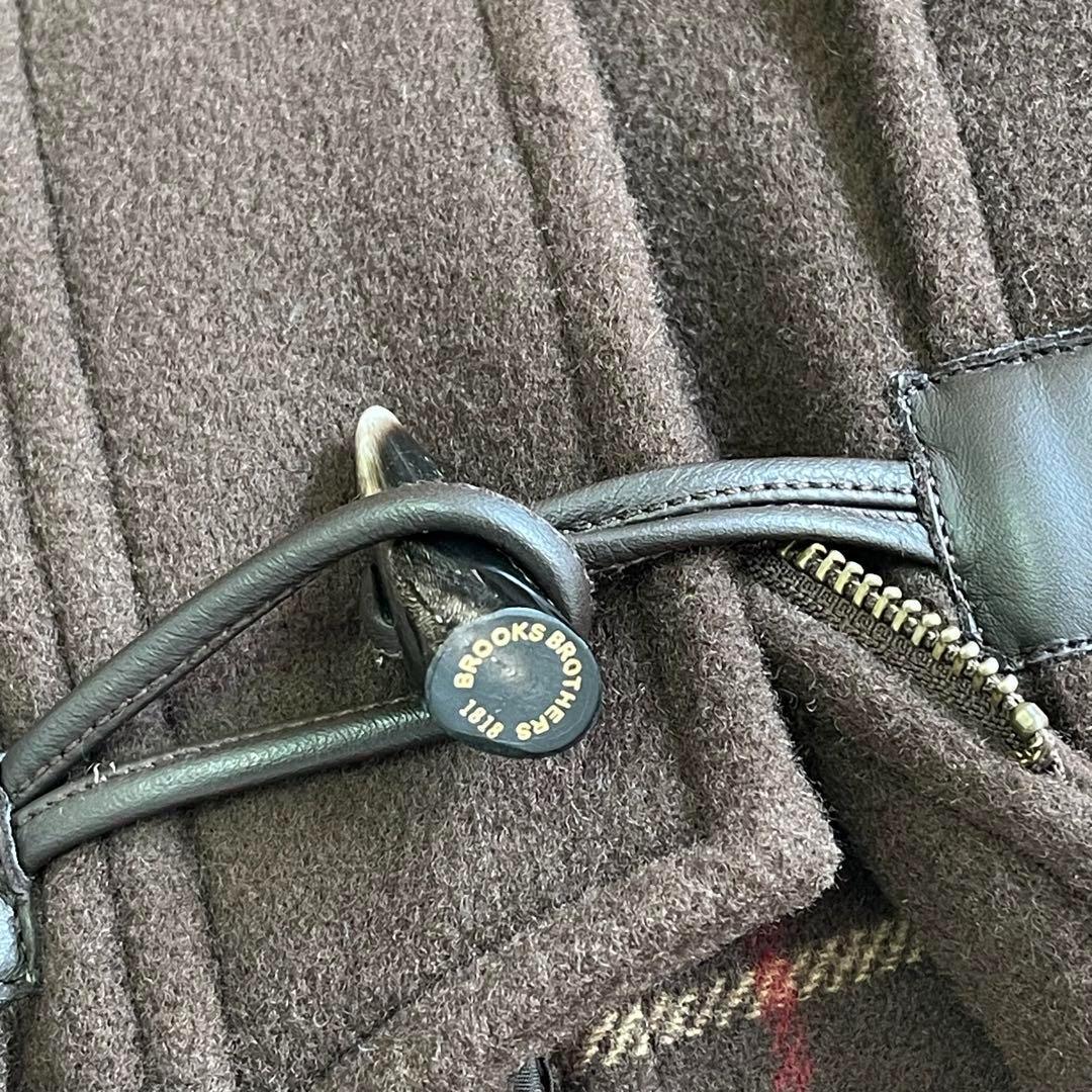 希少タグ✨ ブルックスブラザーズ L チェック ウール ダッフルコート