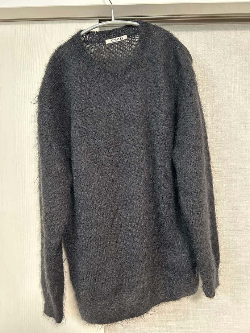 オーラリー　モヘアニット3 ニット BRUSHED SUPER KID MOHAIR KNIT