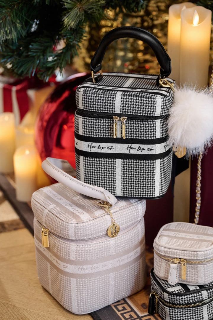 Jacquard Vanity Bag silver herlipto