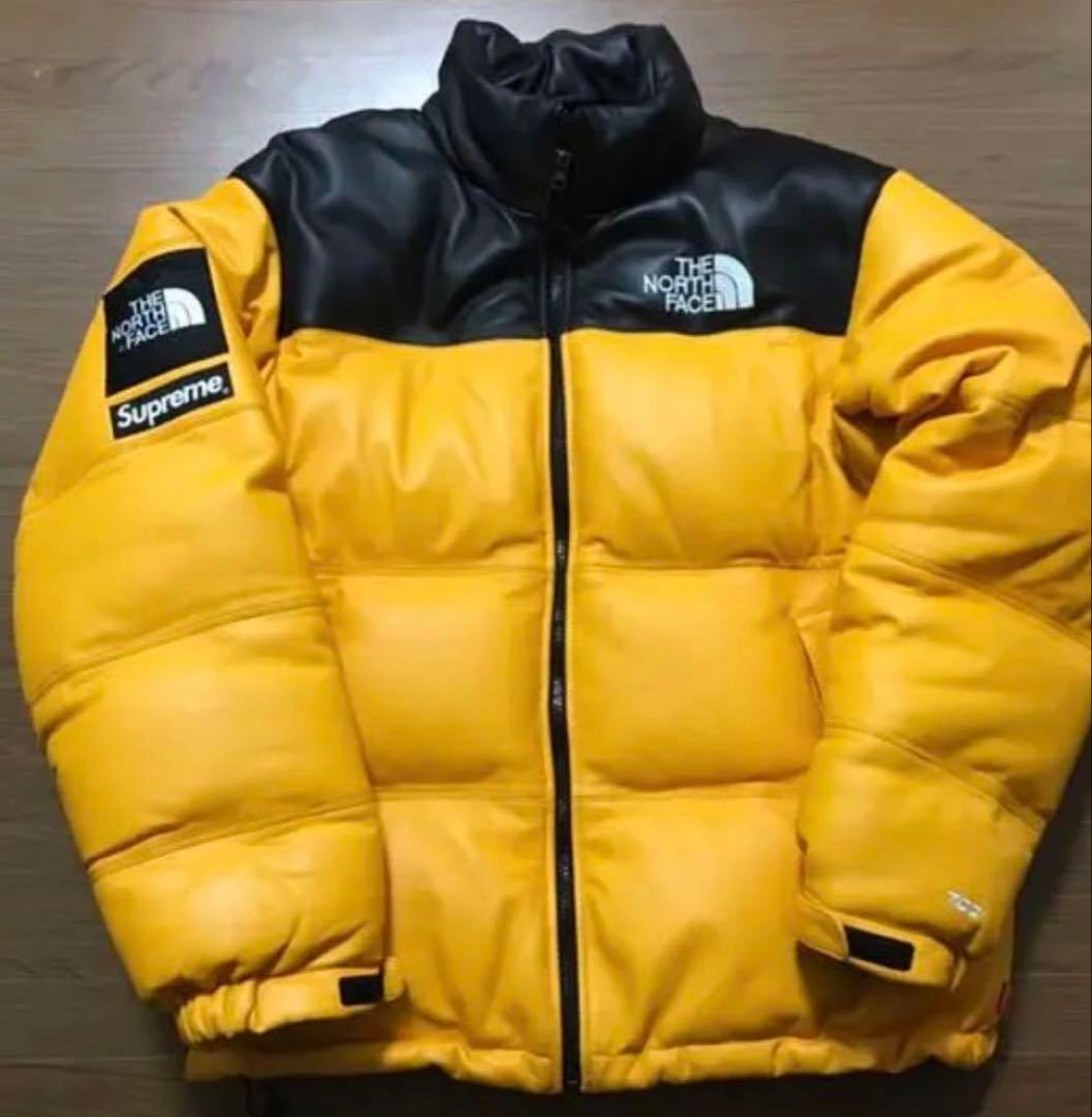 Supreme×The North Face Leathe シュプリームダウン Supreme×THE NORTH FACE 'Leather Nuptse Jacket'レザーヌプシ