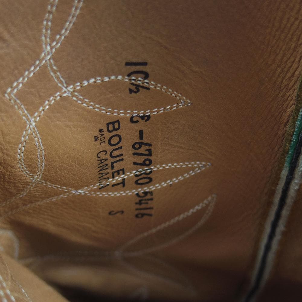 28.5cm BOULET ウエスタンブーツ アイボリー　P4177