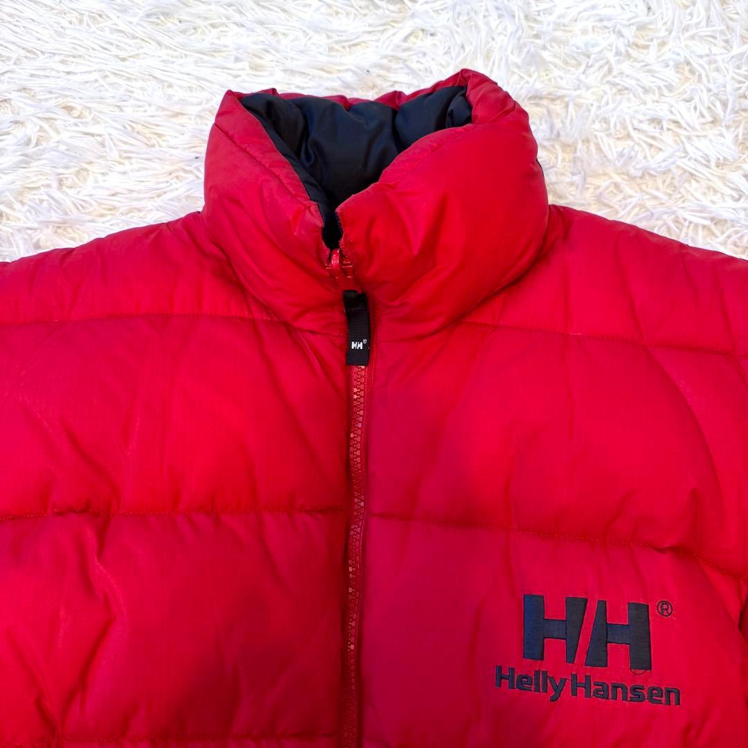 美品】ヘリーハンセン リバーシブル ヌプシ ダウンジャケット 刺繍ロゴ