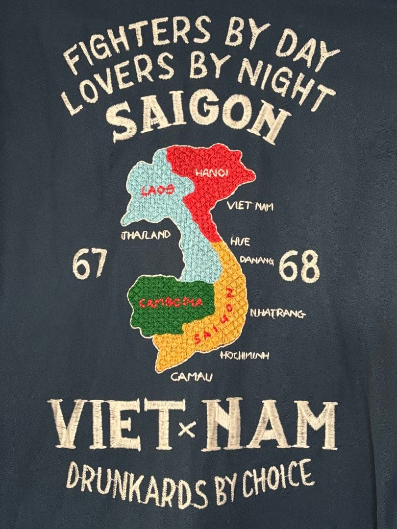 ディッキーズ/つなぎ/オールインワン/ベトジャン/刺繍/ネイビー/42