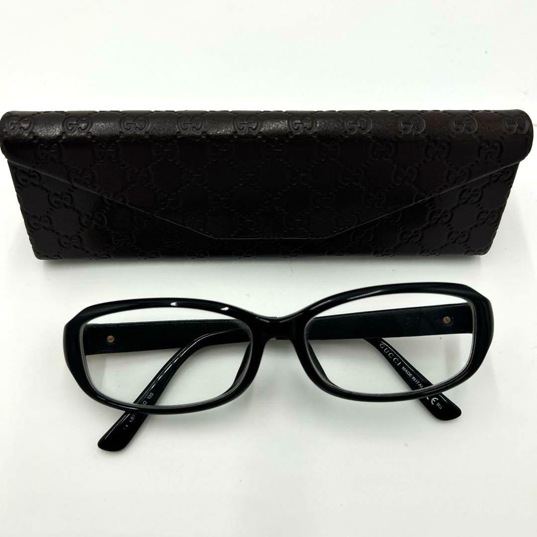 GUCCI グッチ メガネ 度入り メガネ 眼鏡 ホースビット ゴールド 黒