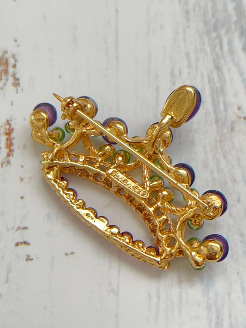 Swoboda】スワボダ ブローチ 王冠 クラウン ティアラ アメジスト