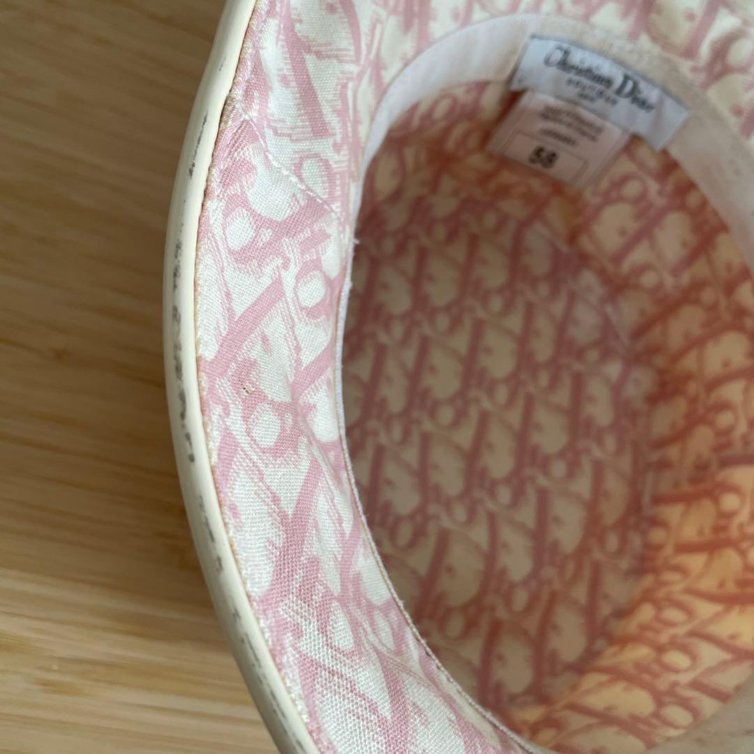 Dior ピンク トロッター柄 バケツハット サイズ58 - メルカリ