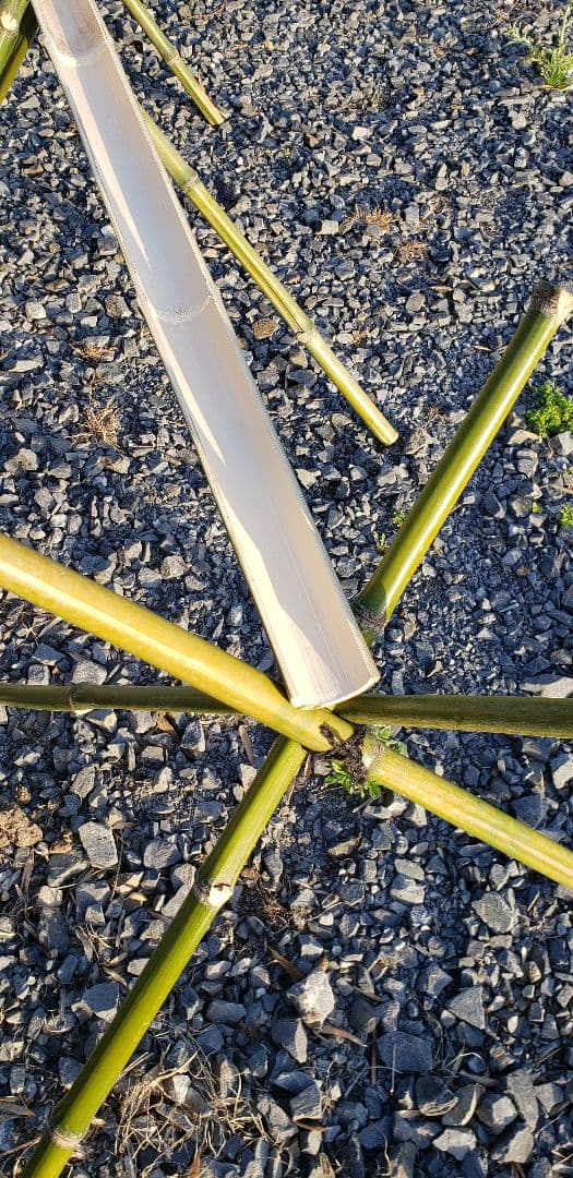 竹◇流しそうめんキット◇6m◇樋1m6枚・竹足支柱1m21本(