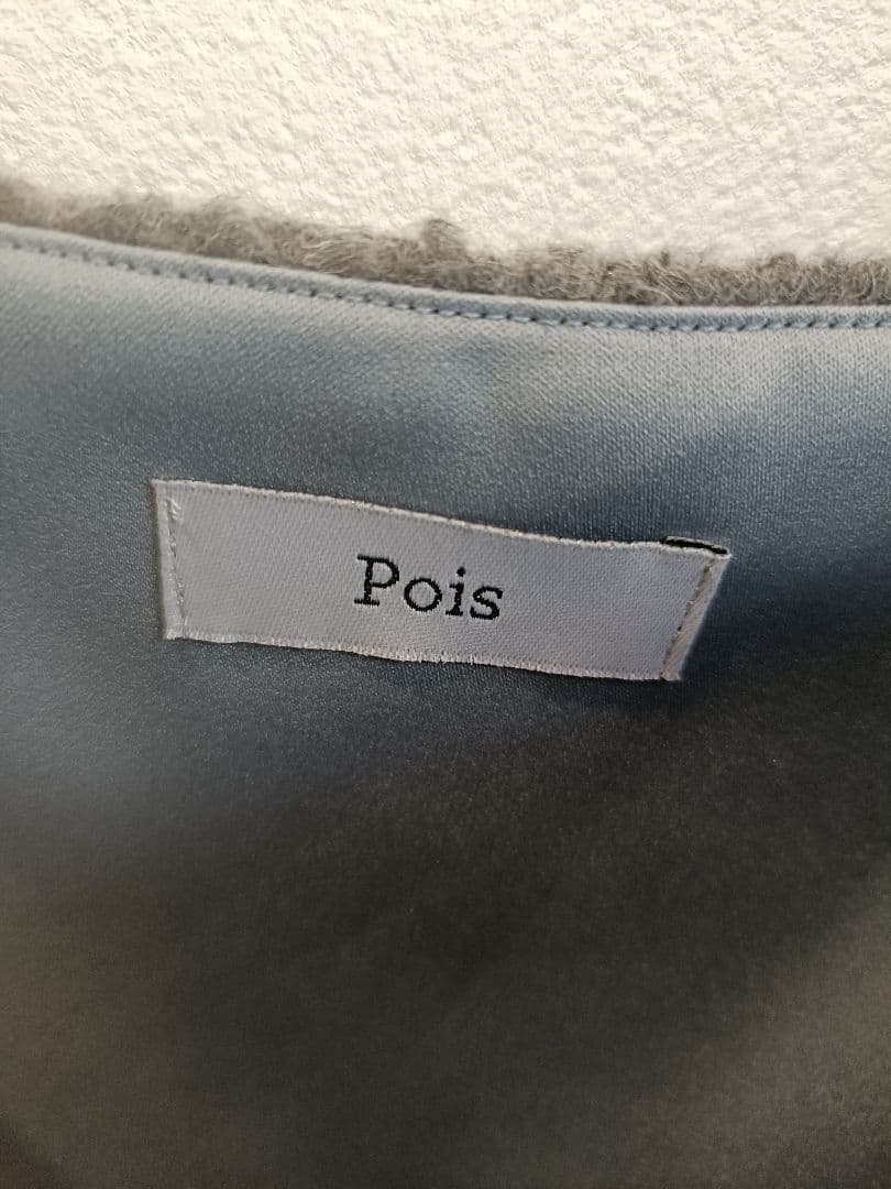 pois square poodle onepiece グレー M - ワンピース最高