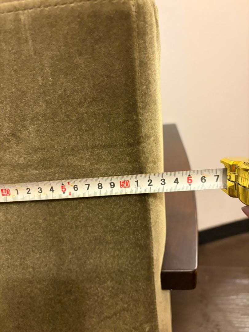 国産レトロ 喫茶店チェア 1シーターソファ ベロア×木製アームチェア