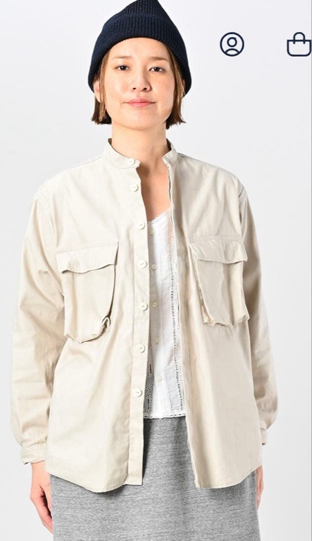 新品未使用】45R 薄バックサテンの908ニームシャツ - メルカリ