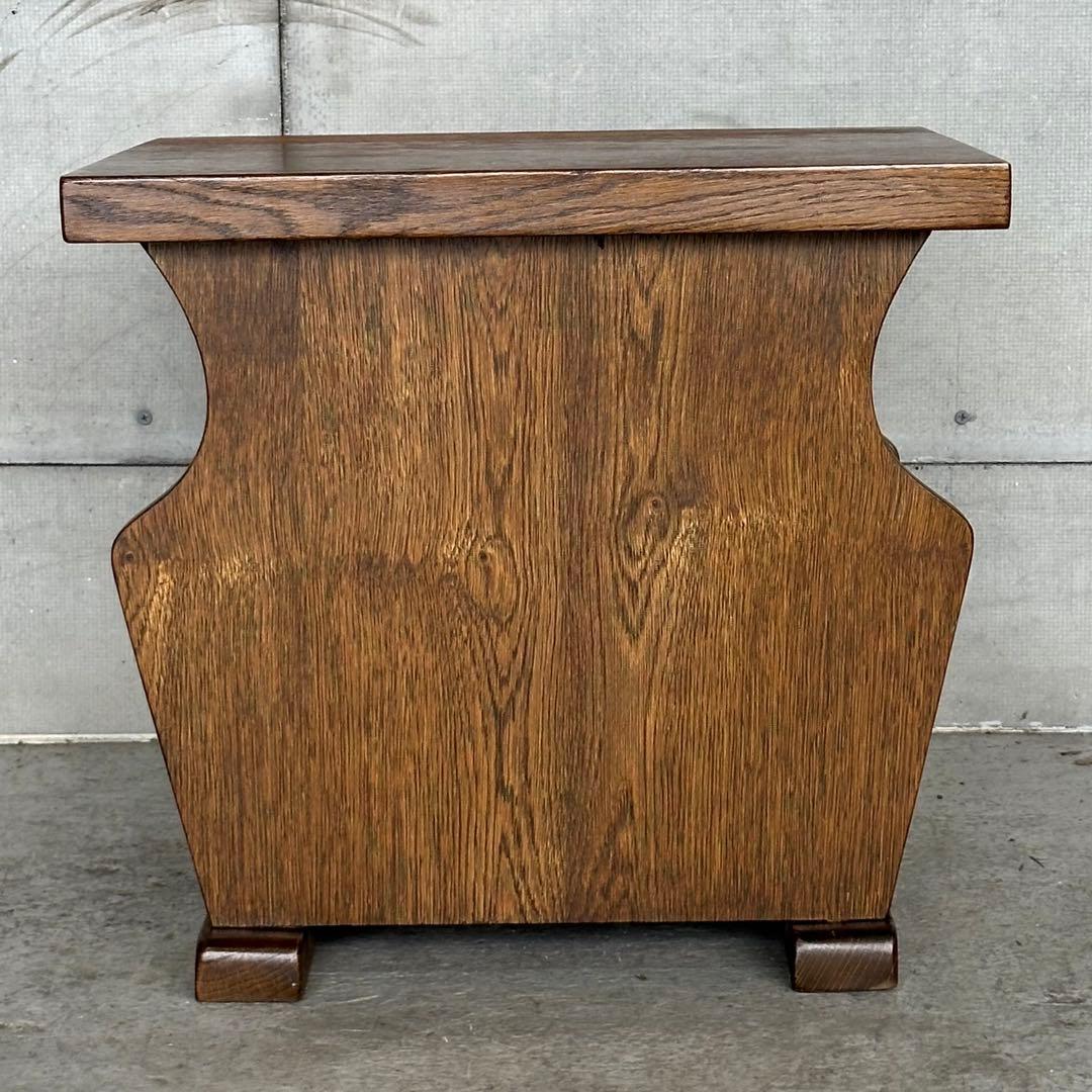 ✦オランダ家具✦オーク材サイドテーブル マガジンラック付 コーヒー