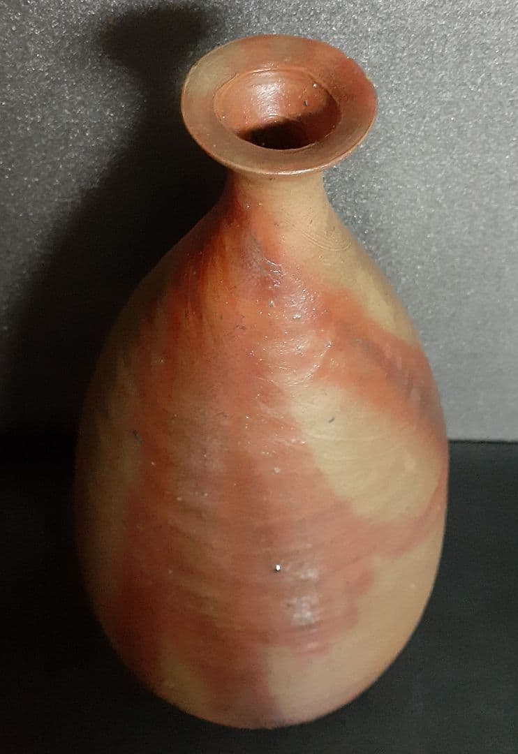 大作】岡山県重要無形文化財保持者 備前焼【伊勢崎満】造 窯変 特大舟