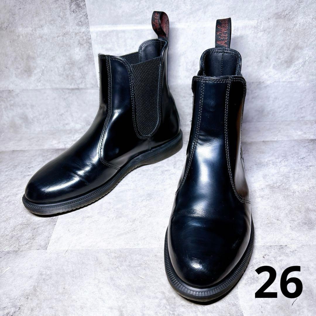 美品 Dr. Martens FLORA サイドゴアブーツ 26 レザー 黒 楽天市場】Dr.Martens ドクターマーチン チェルシー ブーツ Flora